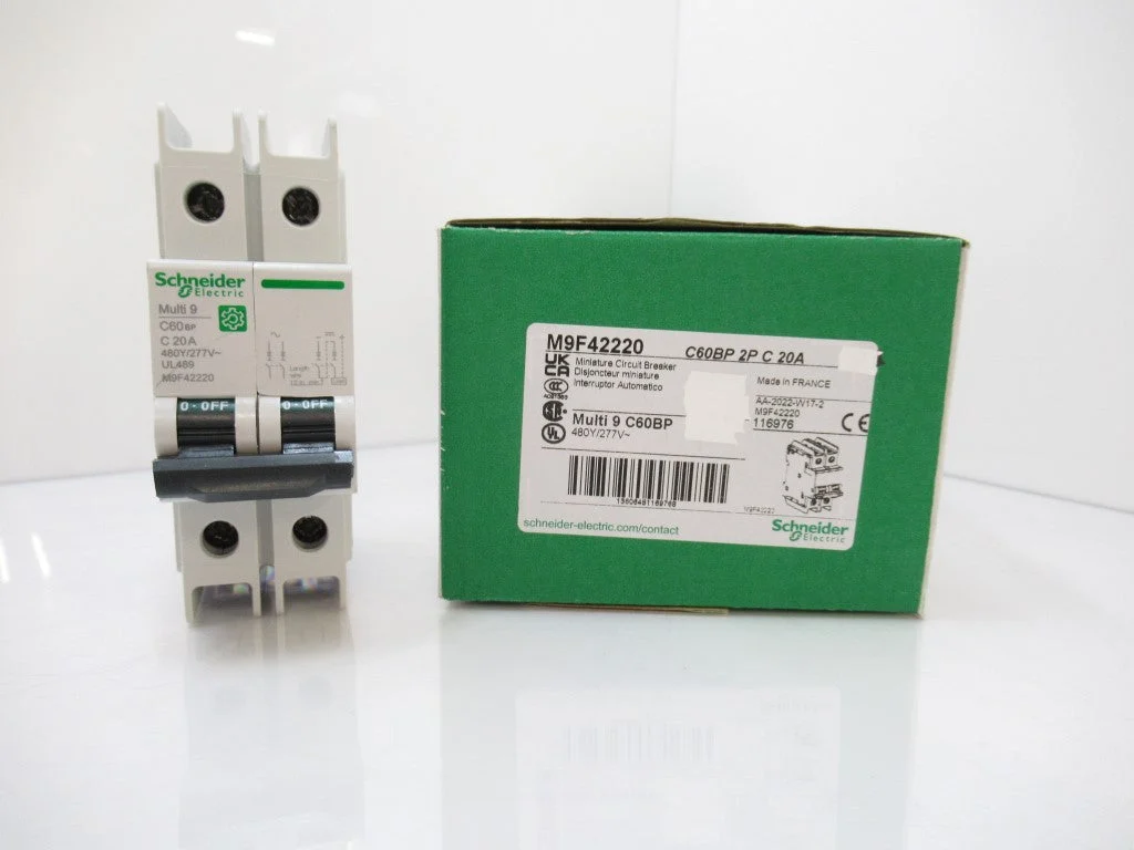 Schneider Electric M9F42220 Multi 9 Breaker 2-Pole 20 A Curve C