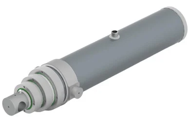 SH Series Single Acting Telescopic Hydraulic Cylinder: 4 Bore x 51.25 Stroke: Two Stages