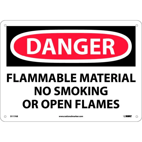 Signs With Safety Message Legend-Danger Flammable Material