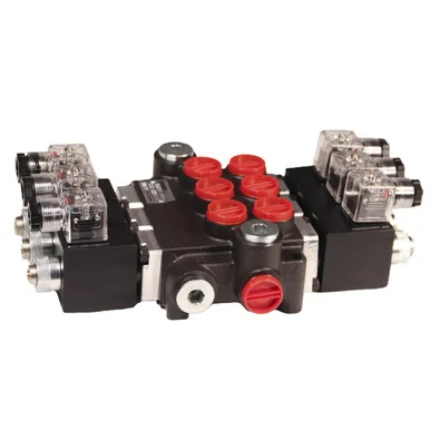 Solenoid Valve 13 GPM, SAE 10 Inlet/Outlet, 3 Spool, 12 VDC, 3625 PSI