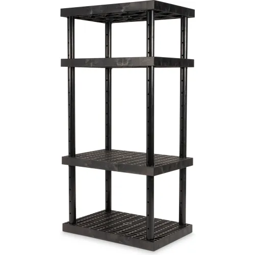 SPC Industrial™ DuraShelf™, Adjustable Vented Shelving, 36"W x 24"D x 72"H, Black
