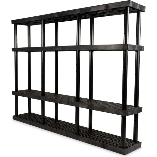 SPC Industrial™ DuraShelf™, Adjustable Vented Shelving, 96"W x 16"D x 72"H, Black