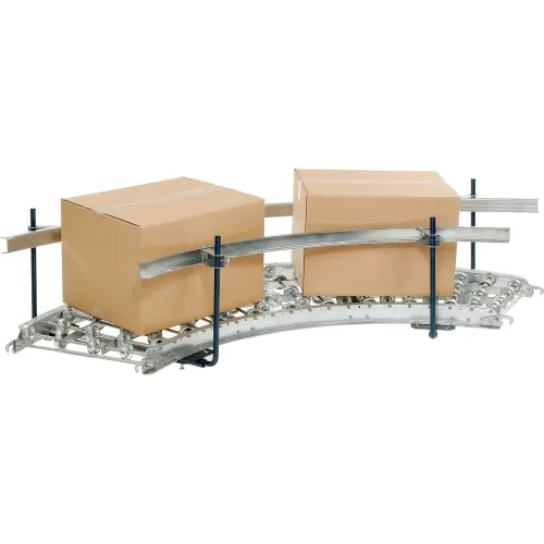 Steel Guard Rail Kit (Pair) for Omni Metalcraft 45 Degree Curved Skate Wheel Conveyor