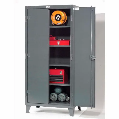 Strong Hold Heavy Duty Storage Cabinet, 12 Gauge, 36"W x 24"D x 78"H, Gray