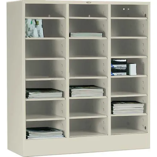 Tennsco Literature Organizer Cabinet 5075-216 - 21 Opening Legal Size - Putty