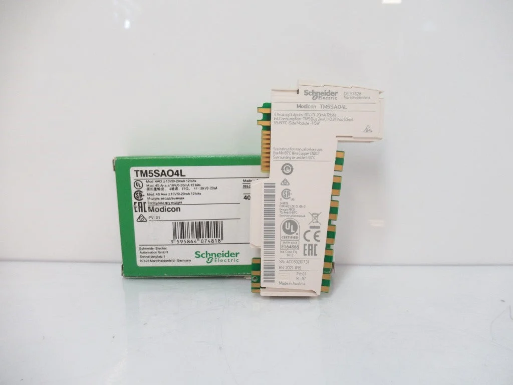TM5SAO4L Schneider, Analog Output Module, Modicon, 4 Output, 12 Bits