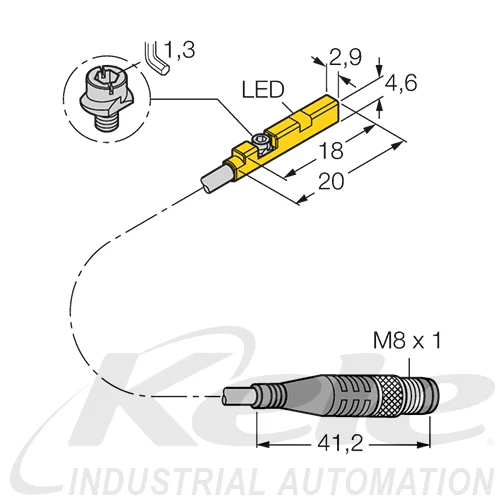 TURCK BIM-UNR-AN6X-0.3-PSG3M W/M Cylinder Position Sensor [4685849]