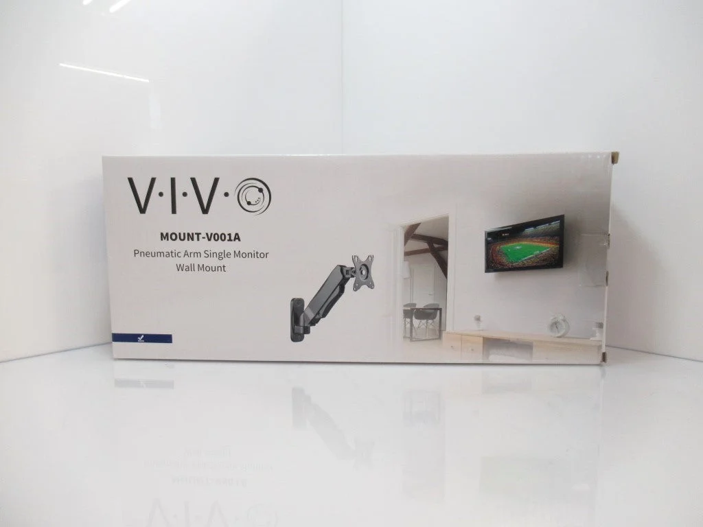 VivoMOUNT-V001A Pneumatic Arm Single Monitor Wall Mount, 17 To 27 in