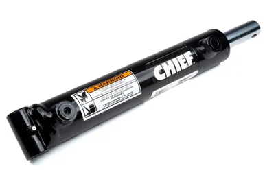 WP Welded Pineye Hydraulic Cylinder: 4 Bore x 16 Stroke, 2 Rod